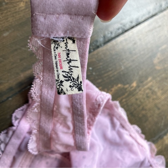 intimately free people bralette Large Lace Light Purple Halter Summer Boho - Picture 5 of 5